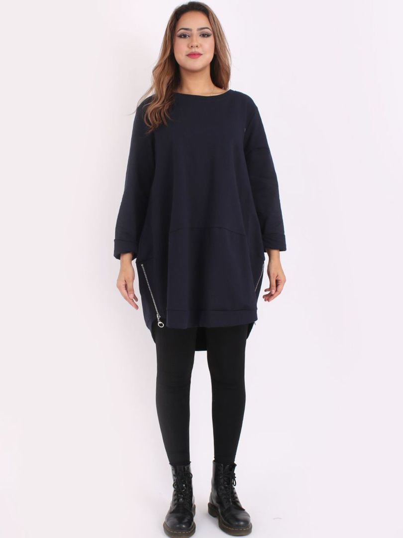 Harper Zip Sweater Navy image 0